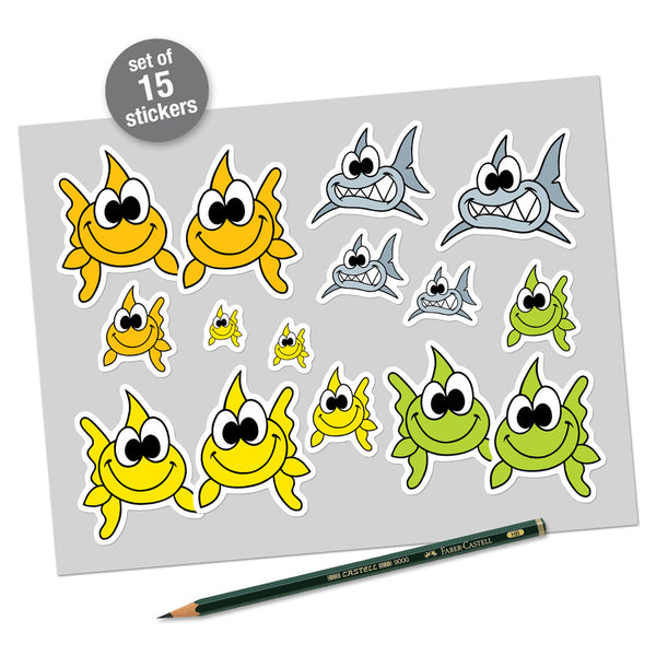 FISH & SHARKS Sticker Set