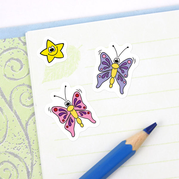 BEES, BUTTERFLIES, LADYBUGS & STARS Small Sticker Sheet